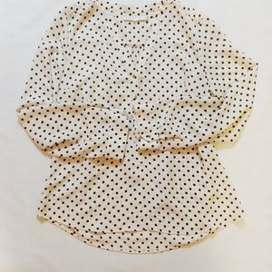 Lauren Conrad Polka Dot Blouse Size Medium